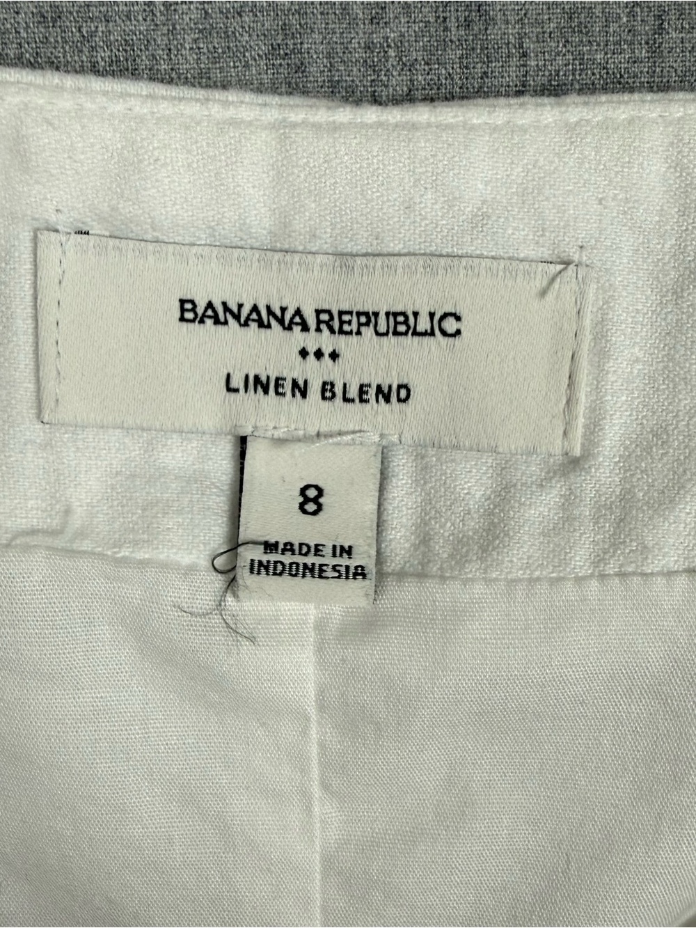 Banana Republic White Linen Blend Midi Skirt Coastal Minimalist 8 - Picture 2 of 12